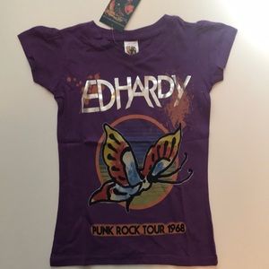 NWT GIRLS SIZE 4/5 ED HARDY TOP